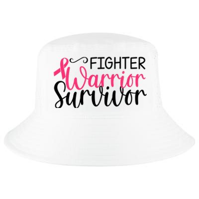 Fighter Warrior Survivor Breast Cancer Cool Comfort Performance Bucket Hat