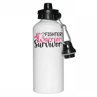 Fighter Warrior Survivor Breast Cancer Aluminum Water Bottle