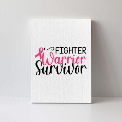 Fighter Warrior Survivor Breast Cancer Canvas