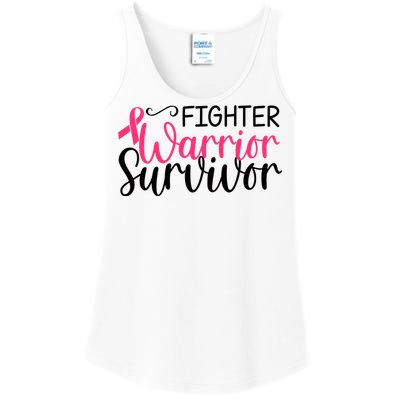 Fighter Warrior Survivor Breast Cancer Ladies Essential Tank