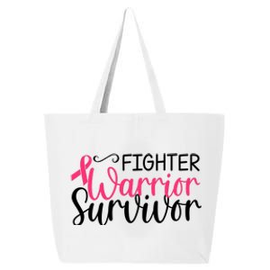 Fighter Warrior Survivor Breast Cancer 25L Jumbo Tote