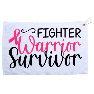 Fighter Warrior Survivor Breast Cancer Grommeted Golf Towel