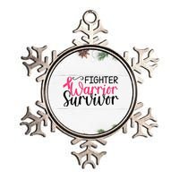 Fighter Warrior Survivor Breast Cancer Metallic Star Ornament