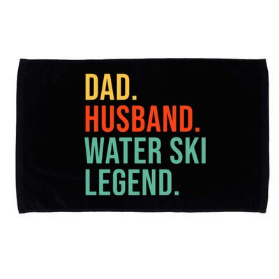 Funny Water Ski Dad Husband Legend Coaching Father's Day Gift Microfiber Hand Towel