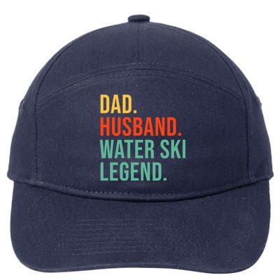 Funny Water Ski Dad Husband Legend Coaching Father's Day Gift 7-Panel Snapback Hat