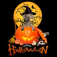 Funny Weimaraner Spooky Halloween Impact Tech Backpack