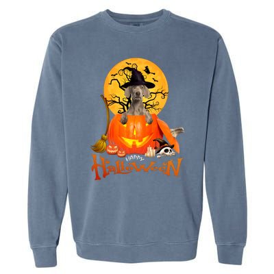 Funny Weimaraner Spooky Halloween Garment-Dyed Sweatshirt