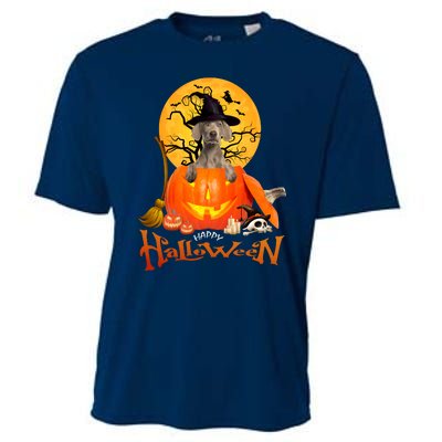 Funny Weimaraner Spooky Halloween Cooling Performance Crew T-Shirt