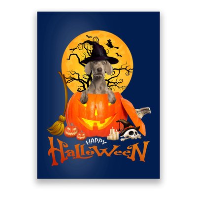 Funny Weimaraner Spooky Halloween Poster