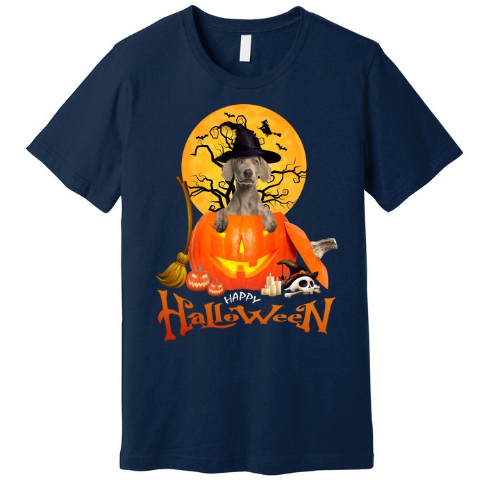 Funny Weimaraner Spooky Halloween Premium T-Shirt