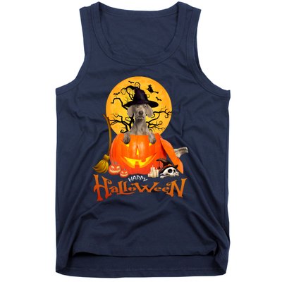 Funny Weimaraner Spooky Halloween Tank Top