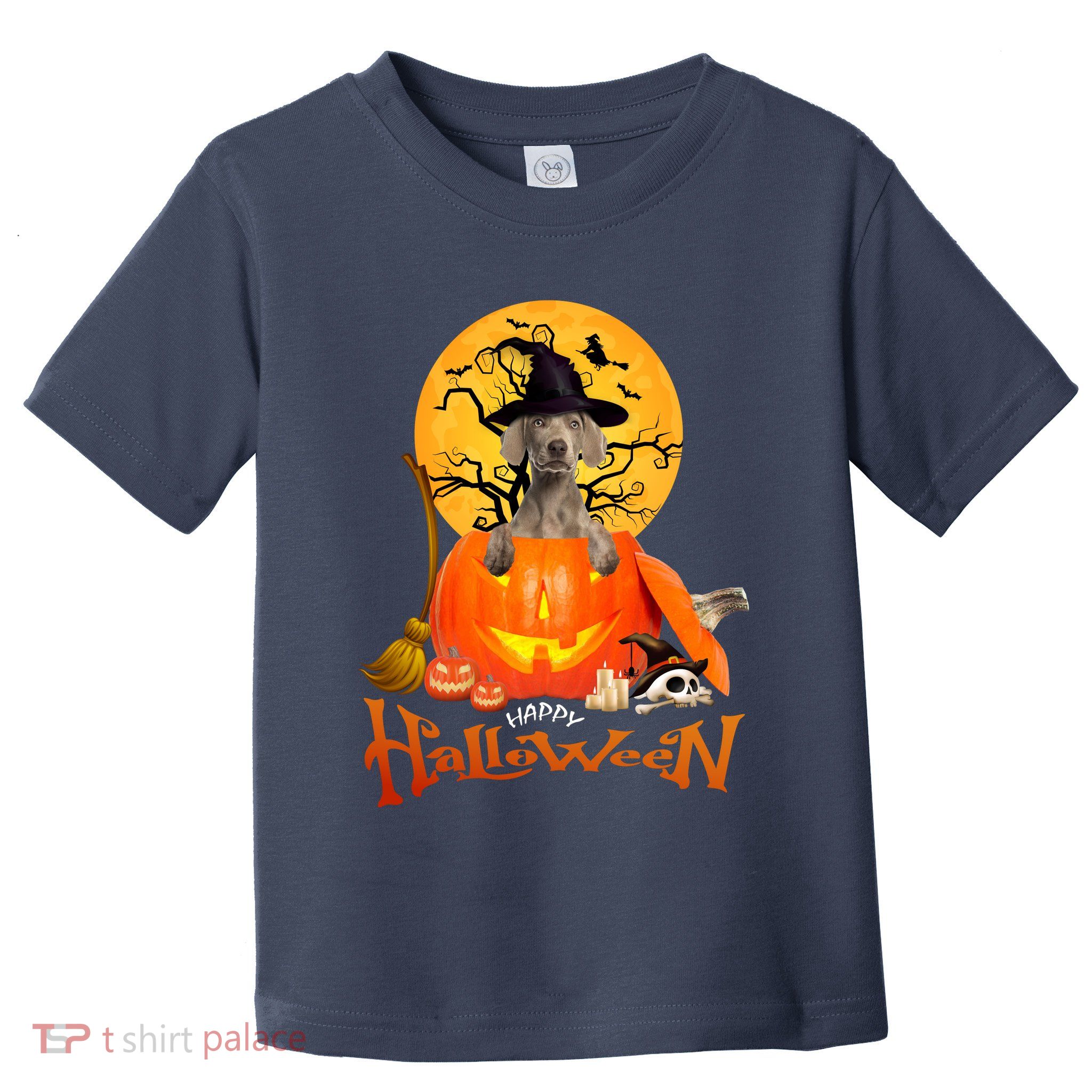 Funny Weimaraner Spooky Halloween Toddler T-Shirt