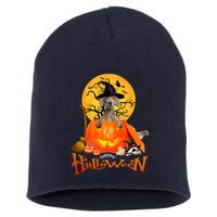 Funny Weimaraner Spooky Halloween Short Acrylic Beanie