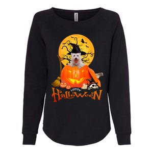 Funny Westie Spooky Halloween Womens California Wash Sweatshirt