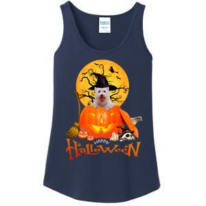 Funny Westie Spooky Halloween Ladies Essential Tank