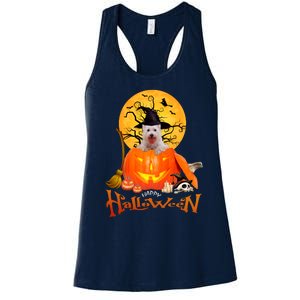 Funny Westie Spooky Halloween Women's Racerback Tank