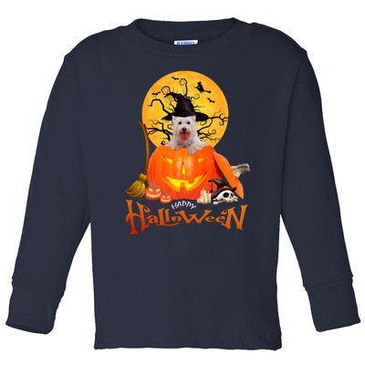 Funny Westie Spooky Halloween Toddler Long Sleeve Shirt