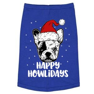 Frenchie Wearing Santa Hat Christmas Happy Howlidays Gift Doggie Tank