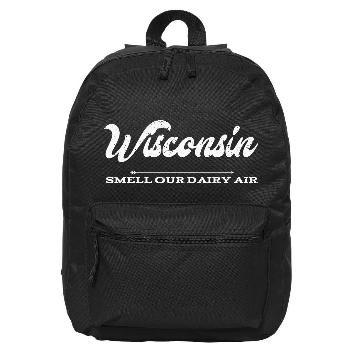Funny Wisconsin Smell Our Dairy Air Gift 16 in Basic Backpack