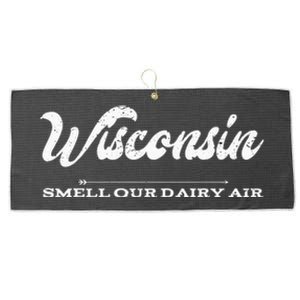 Funny Wisconsin Smell Our Dairy Air Gift Large Microfiber Waffle Golf Towel