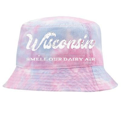 Funny Wisconsin Smell Our Dairy Air Gift Tie-Dyed Bucket Hat