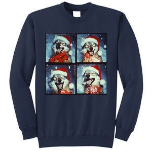 Festive Wolf Selfie Christmas Sweatshirt