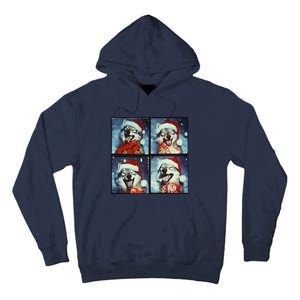 Festive Wolf Selfie Christmas Tall Hoodie