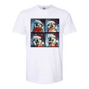 Festive Wolf Selfie Christmas Softstyle CVC T-Shirt