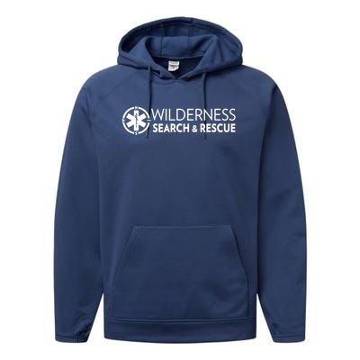 Funny Wilderness Search And Rescue Gift Performance Fleece Hoodie