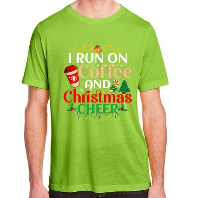 Family Winter Santa Clothing Christmas Cheer And Coffee Cool Gift Adult ChromaSoft Performance T-Shirt