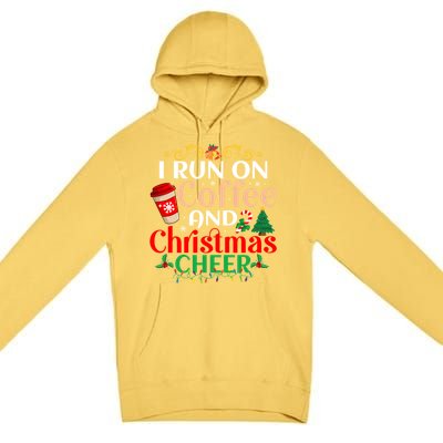 Family Winter Santa Clothing Christmas Cheer And Coffee Cool Gift Premium Pullover Hoodie