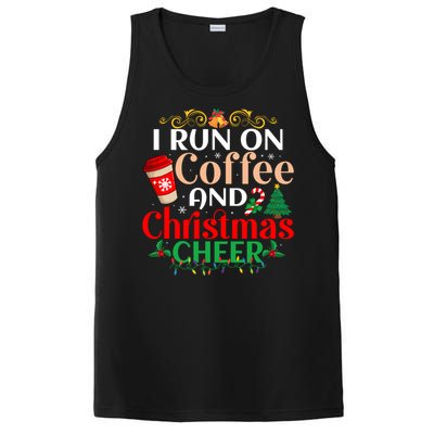 Family Winter Santa Clothing Christmas Cheer And Coffee Cool Gift PosiCharge Competitor Tank