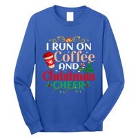 Family Winter Santa Clothing Christmas Cheer And Coffee Cool Gift Long Sleeve Shirt