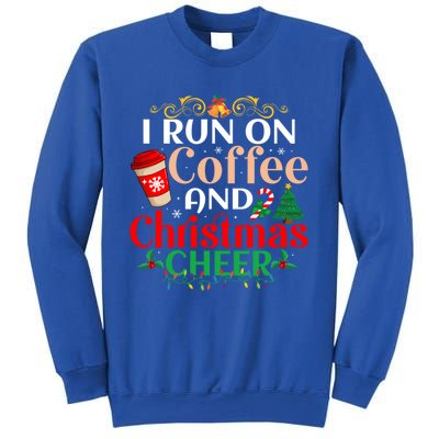 Family Winter Santa Clothing Christmas Cheer And Coffee Cool Gift Sweatshirt