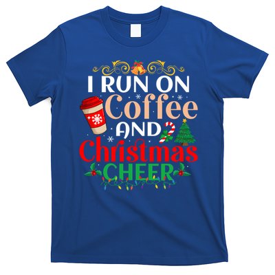 Family Winter Santa Clothing Christmas Cheer And Coffee Cool Gift T-Shirt