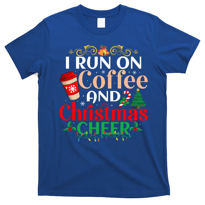 Family Winter Santa Clothing Christmas Cheer And Coffee Cool Gift T-Shirt