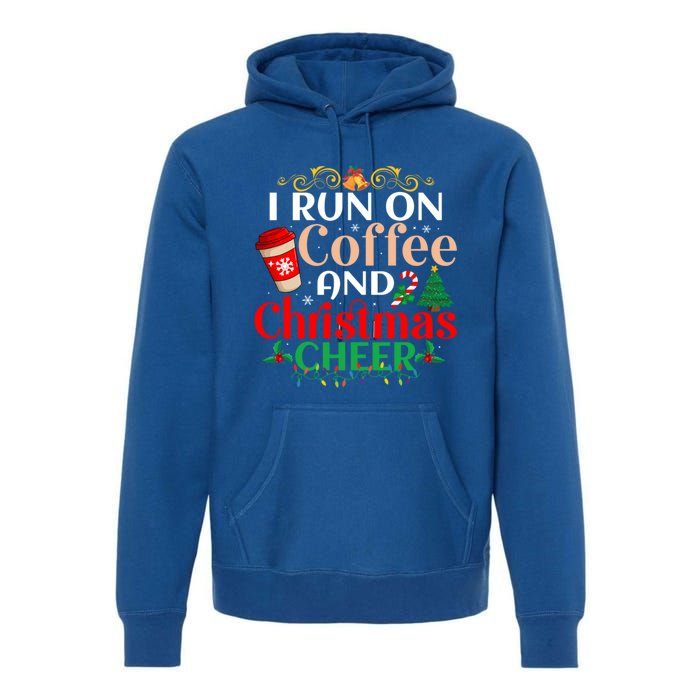 Family Winter Santa Clothing Christmas Cheer And Coffee Cool Gift Premium Hoodie