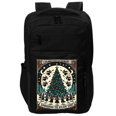Funny Witches Summoning The Holiday Spirit Spooky Christmas Impact Tech Backpack