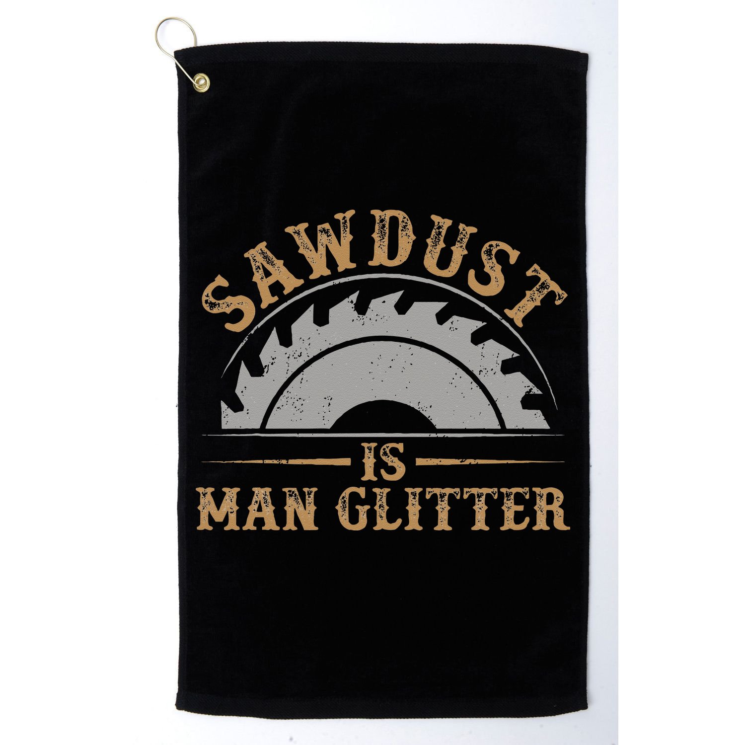 Funny Woodworking Sawdust Glitter for Carpenter Golf Towel
