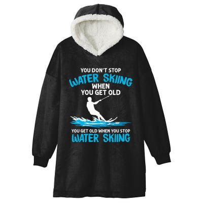 Funny Water Skiing Designs For Men Women Water Skier Athlete Hooded Wearable Blanket