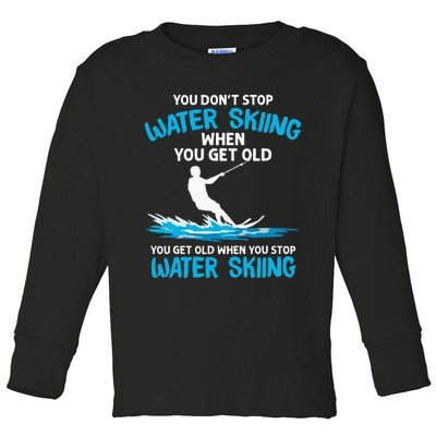 Funny Water Skiing Designs For Men Women Water Skier Athlete Toddler Long Sleeve Shirt