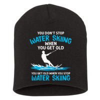 Funny Water Skiing Designs For Men Women Water Skier Athlete Short Acrylic Beanie