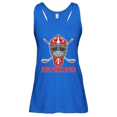 Funny Winter Sport Hockey Ice Skate Zero Pucks Given Gift Ladies Essential Flowy Tank