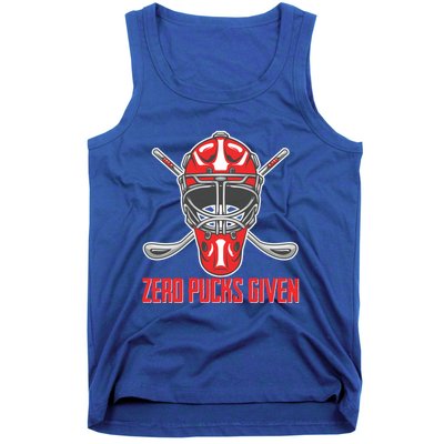 Funny Winter Sport Hockey Ice Skate Zero Pucks Given Gift Tank Top