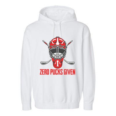 Funny Winter Sport Hockey Ice Skate Zero Pucks Given Gift Garment-Dyed Fleece Hoodie