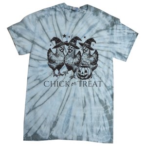 Funny Witch Spooky Chicken Halloween Costume Chick Or Treat Tie-Dye T-Shirt