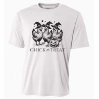 Funny Witch Spooky Chicken Halloween Costume Chick Or Treat Cooling Performance Crew T-Shirt