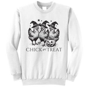 Funny Witch Spooky Chicken Halloween Costume Chick Or Treat Sweatshirt