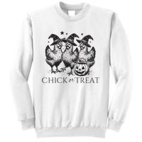 Funny Witch Spooky Chicken Halloween Costume Chick Or Treat Sweatshirt