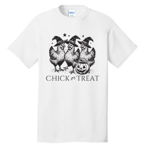 Funny Witch Spooky Chicken Halloween Costume Chick Or Treat Tall T-Shirt